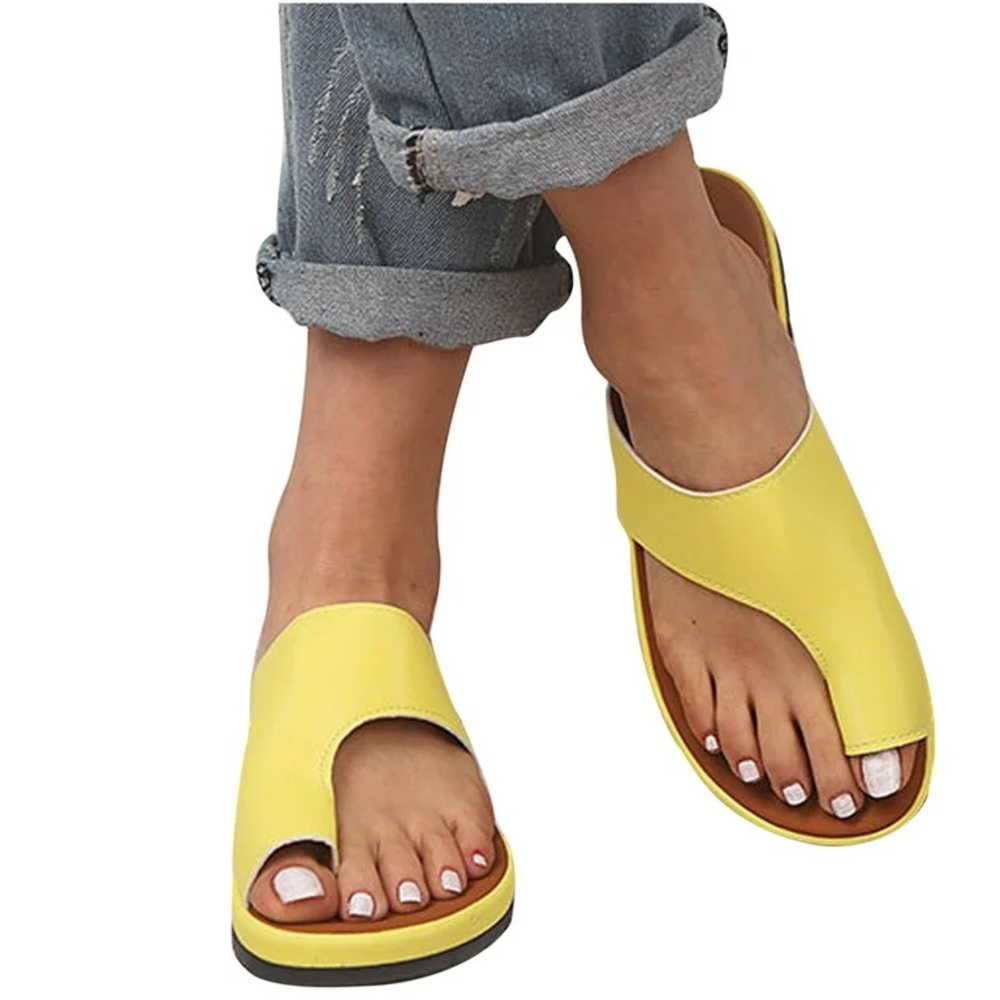 New Women's Slippers Leather Wedges Open Toe Shoes Ladies Platform Sz 6 - Picture 4 of 7